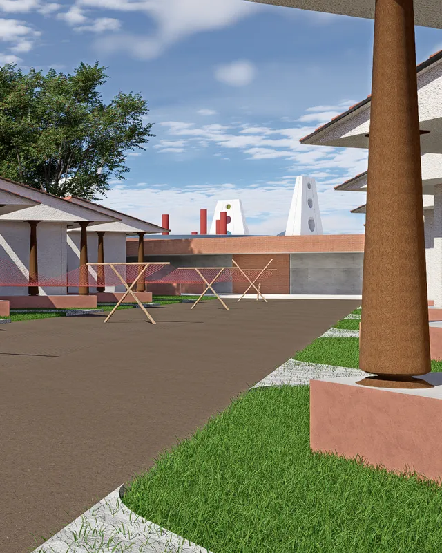 Proposed weaving and community courtyard